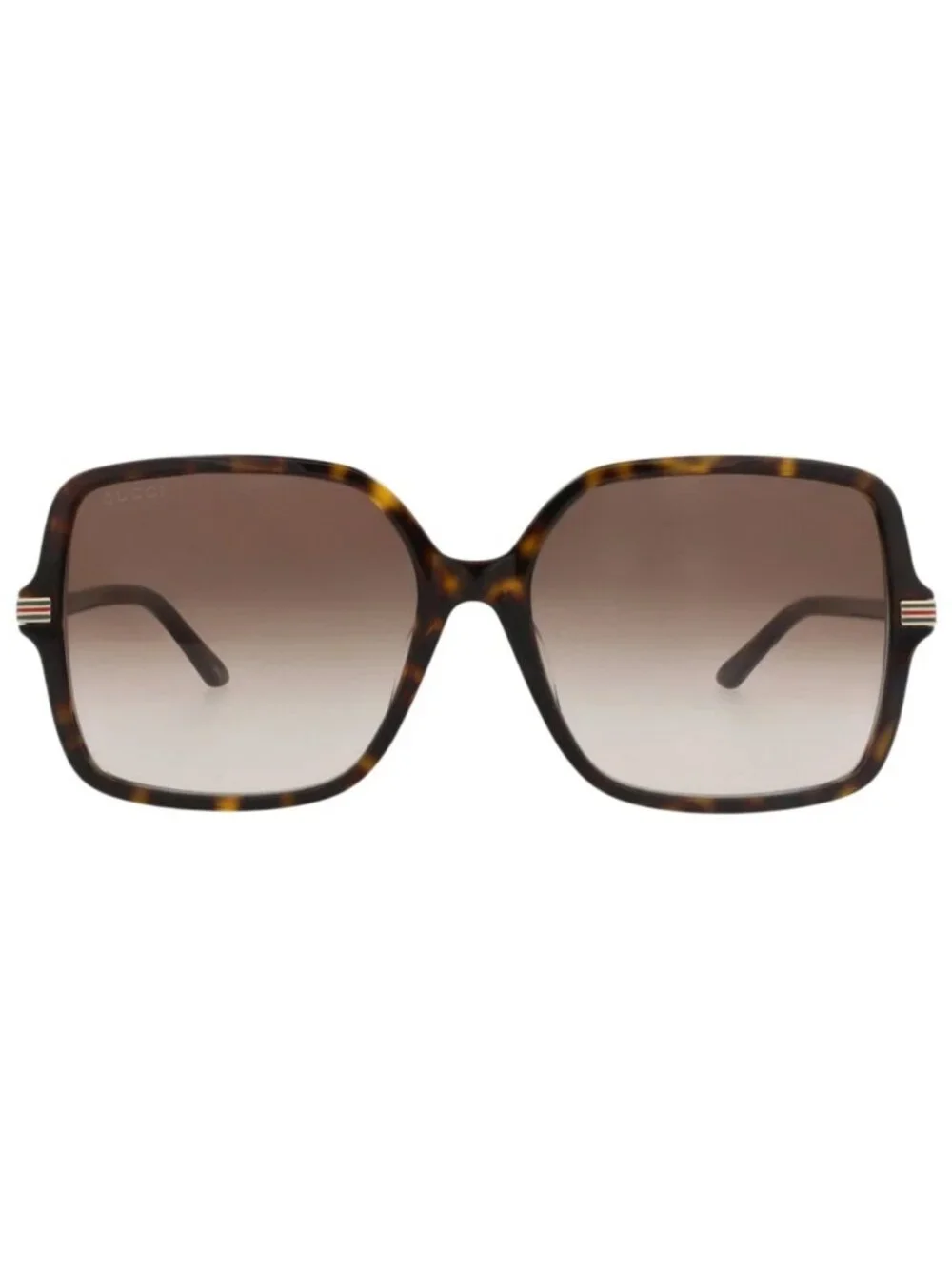 New Gucci Women's Sunglasses Square Rectangle Recycled Acetate Frame Havana